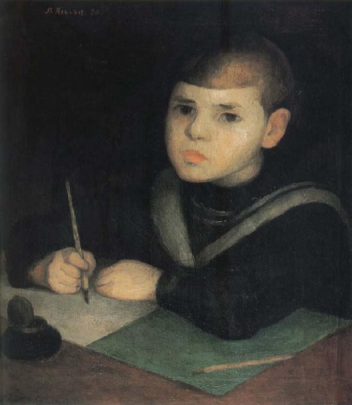 Diego Rivera The Child Writing the word oil painting image